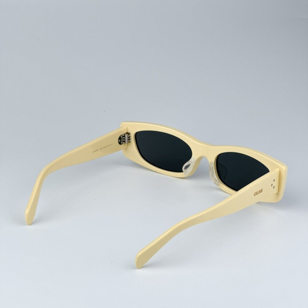 Celine CL40245U 39A BRAND NEW Sunglasses Butter Beige Smoke Geometric Unisex - Picture 7 of 10